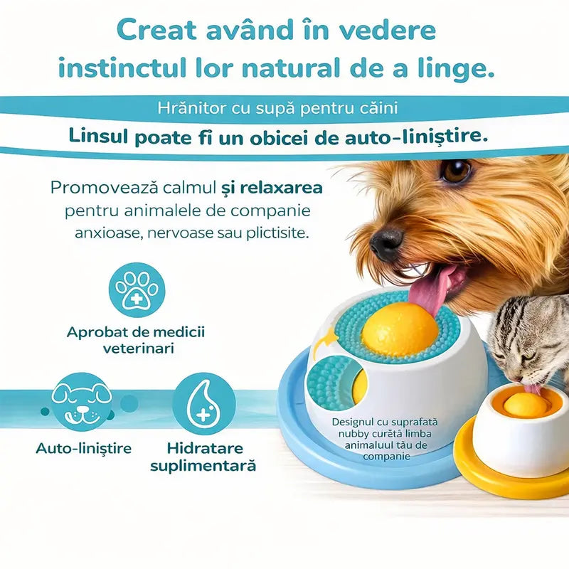 Bol de lins & hrănire lentă Homzen – pentru câini și pisici