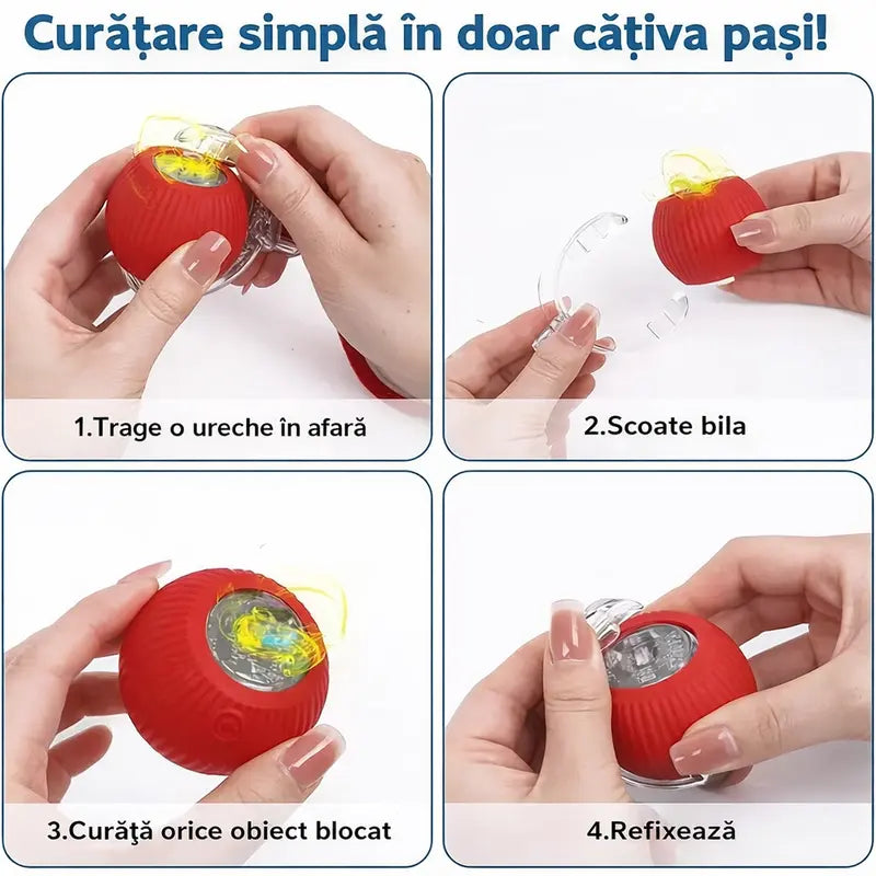 Minge Interactiva Automata pentru Pisici si Caini cu Snur – 1 + 1 GRATIS
