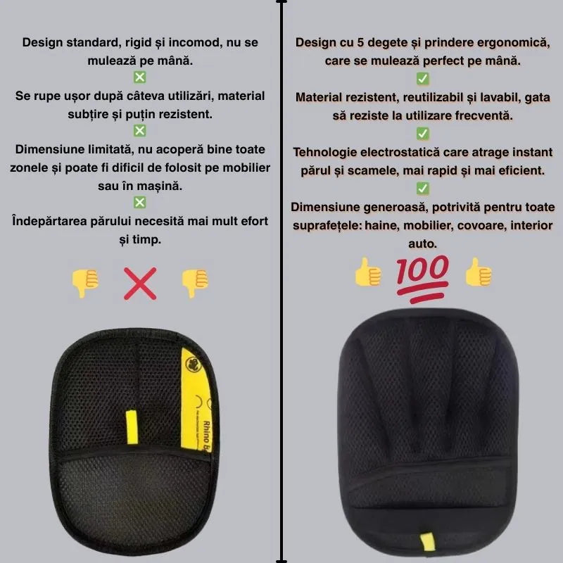 Manusa magica HomZen pentru indepartarea parului de animale pe canapea