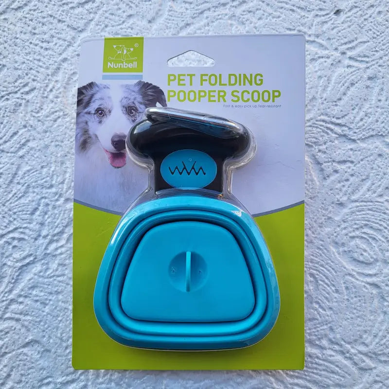 Colector Portabil Excremente Câini HomZen – Lopățică Pliabilă cu Cleste, Pungi Incluse (30 buc), pentru Câini Mici, Medii și Mari