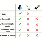 Colector Portabil Excremente Câini HomZen – Lopățică Pliabilă cu Cleste, Pungi Incluse (30 buc), pentru Câini Mici, Medii și Mari