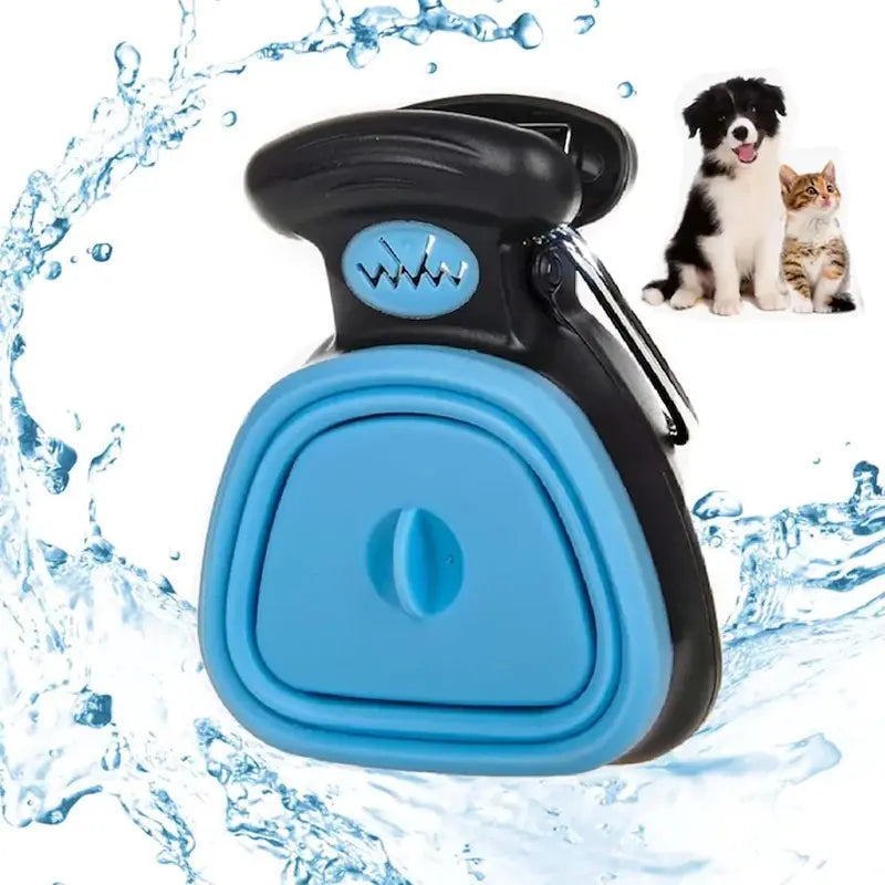 Colector Portabil Excremente Câini HomZen – Lopățică Pliabilă cu Cleste, Pungi Incluse (30 buc), pentru Câini Mici, Medii și Mari